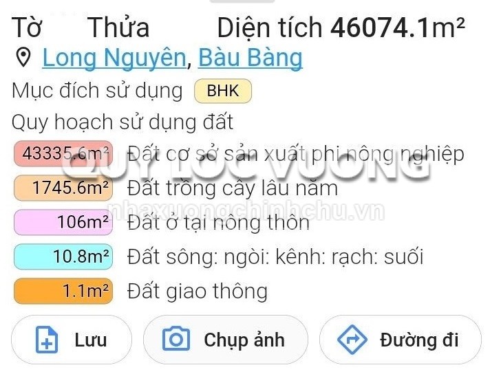 Bán-cho thuê đất CLN 46.114m2 ở Long Nguyên, Bàu Bàng, có quy hoạch SKC