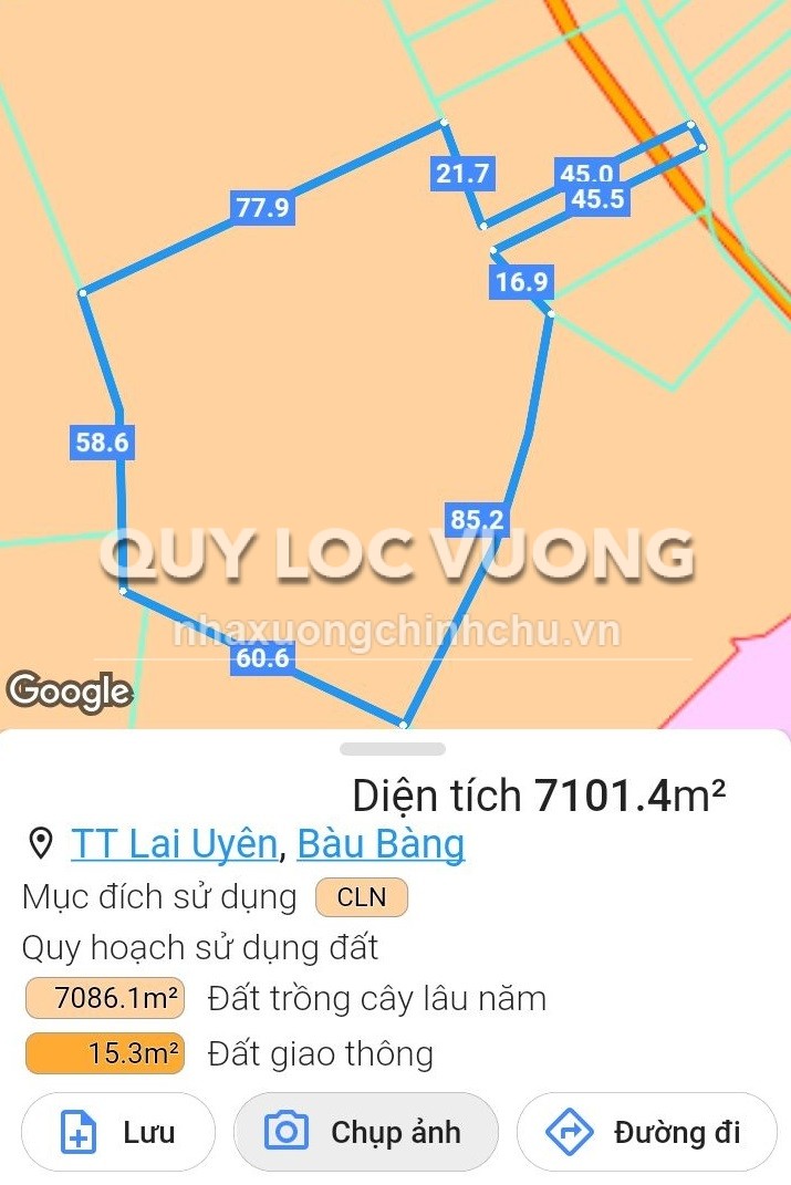 Bán đất trồng cao su rộng 11.484m2 ở Lai Uyên, Bàu Bàng, giá 9 tỷ