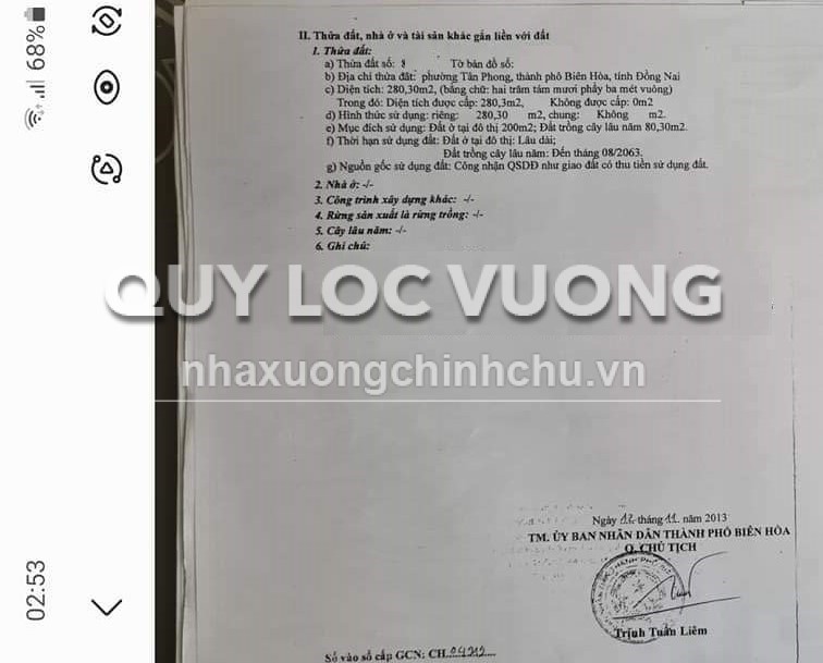 Bán lô đất rộng 600m2 ở phường Tân Phong, Biên Hòa, Đồng Nai, 12 tỷ