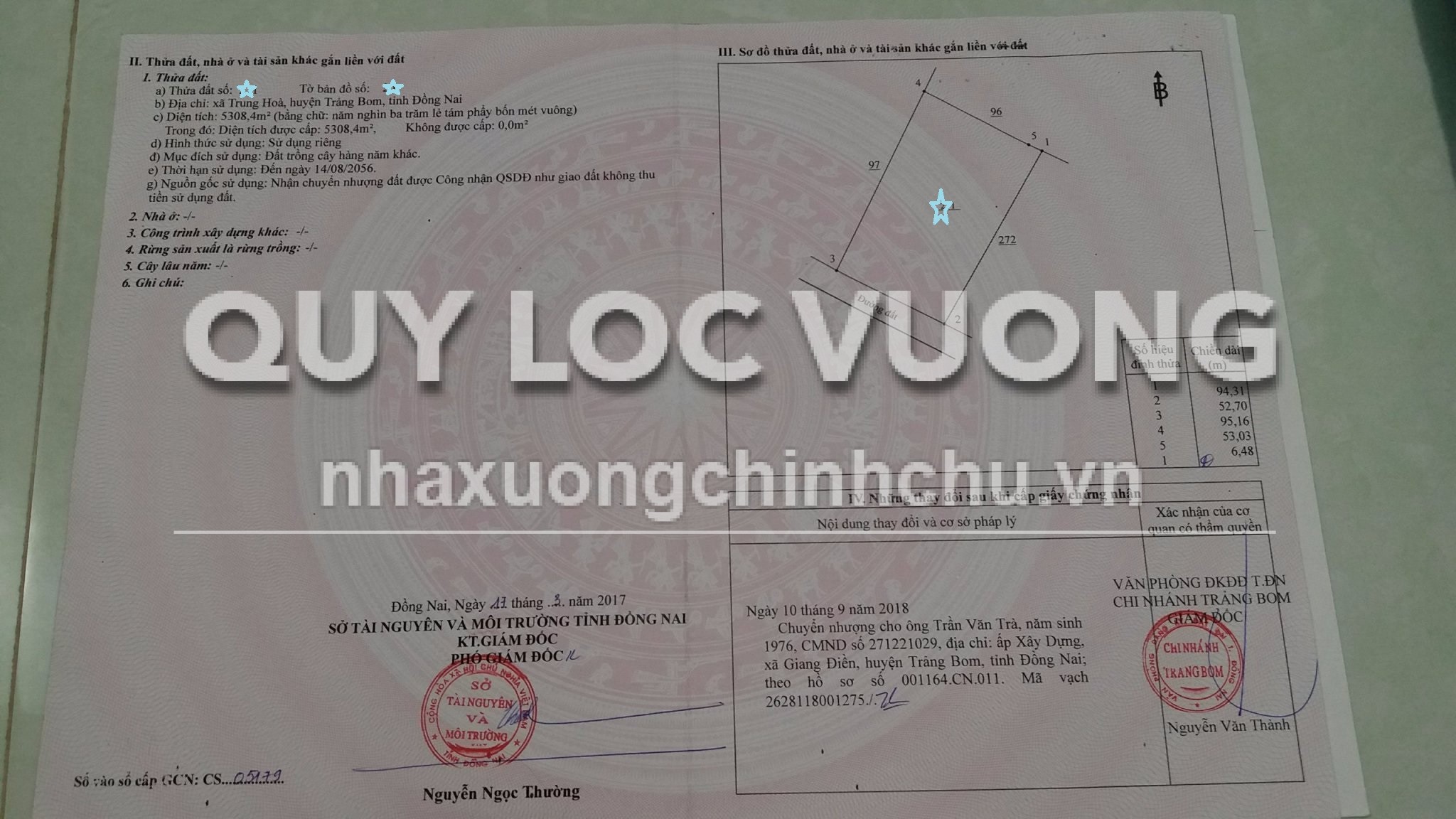 Bán xưởng khuôn viên 5.308m2 ở xã Trung Hòa, Trảng Bom, ĐN, giá 10 tỷ