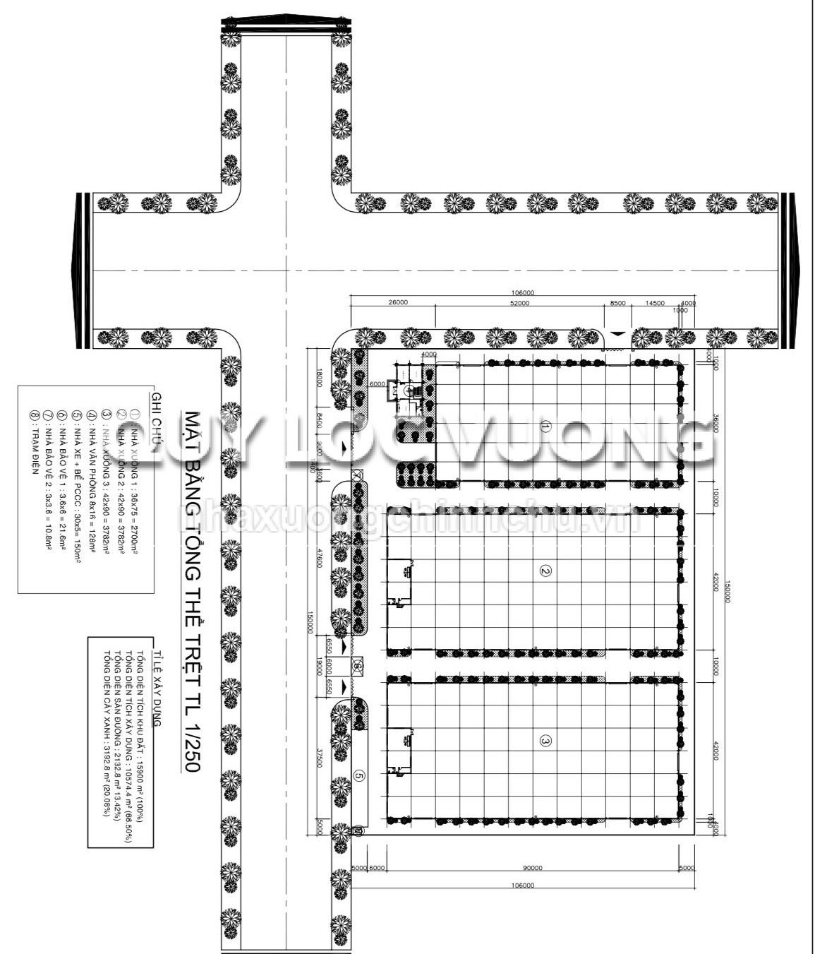 Cho thuê 3 xưởng KV 15.900m2 trong KCN Đất Đỏ, BRVT, 3.5 USD/m2