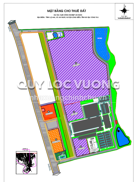 Cho thuê đất xây xưởng 166.000m2 ở CCN An Ngãi, Long Điền, BRVT