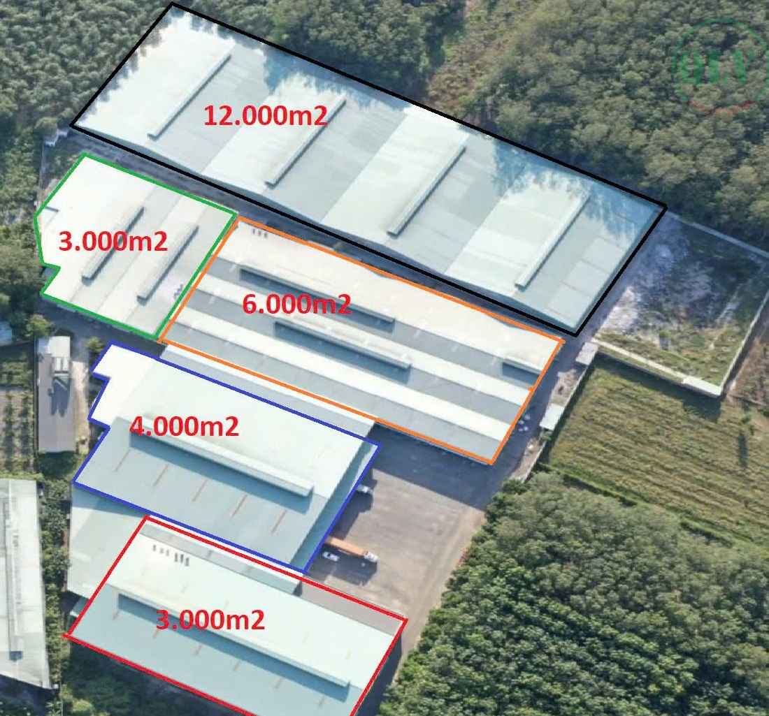 Cho thuê 5 xưởng tổng dt 29.000m2 ở Đồng Xoài, Bình Phước, 2 usd/m2