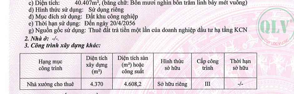 Bán đất và xưởng tổng dt 161.628m2 ở KCN Mỹ Phước, Bến Cát, BD, 249 usd/m2
