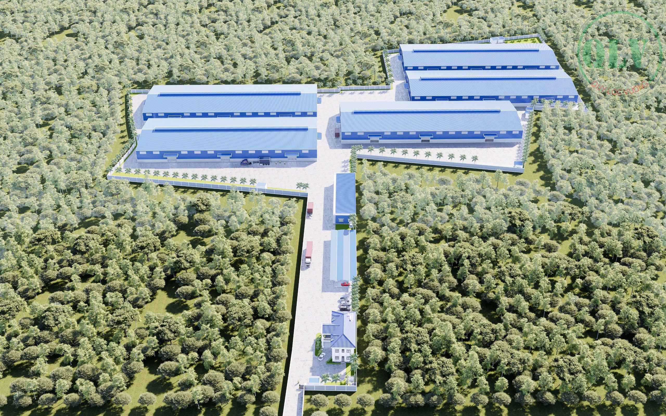 Cho thuê xưởng 4 tổng dt 23.000m2 ở Định Hiệp, Dầu Tiếng, BD, 2.5 usd/m2