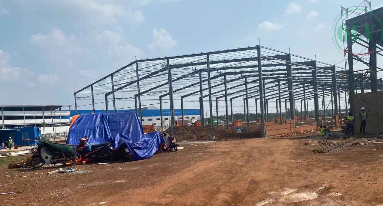 Cho thuê 3 xưởng đang thi công tổng 20.400m2 ở CCN Tiến Hưng, BP, 2.8 USD/m2