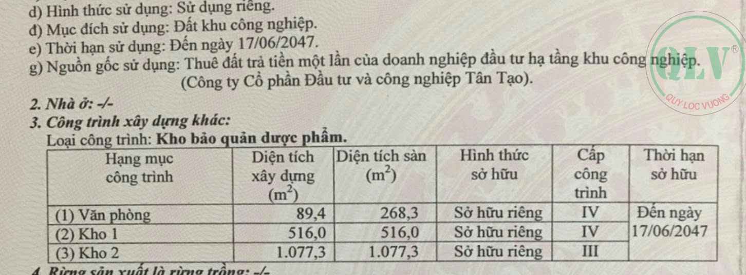 Bán nhà xưởng khu công nghiệp Tân Tạo, TP.HCM – 4.200m2, vào sử dụng ngay