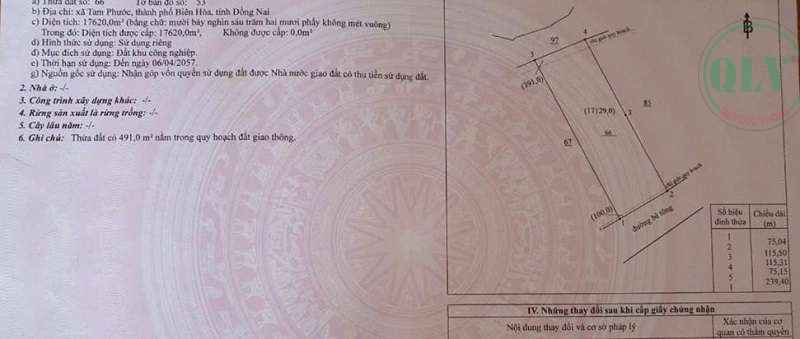 Bán đất khu công nghiệp Biên Hòa Đồng Nai