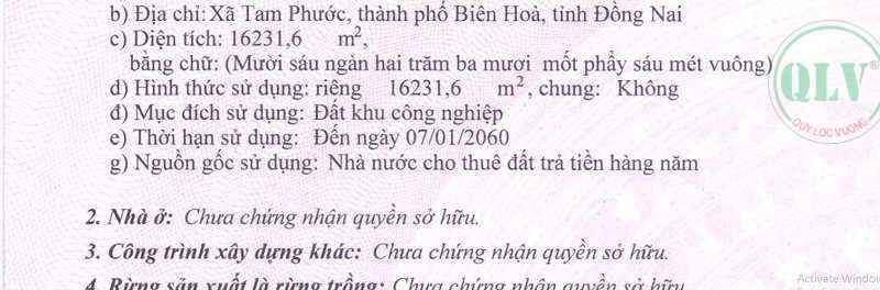 Bán đất khu công nghiệp Biên Hòa Đồng Nai