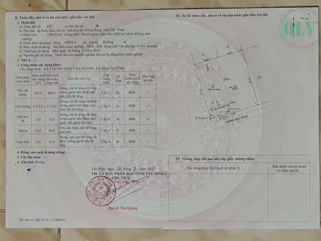 Bán nhà xưởng KCN Linh Trung 3 Trảng Bàng Tây Ninh